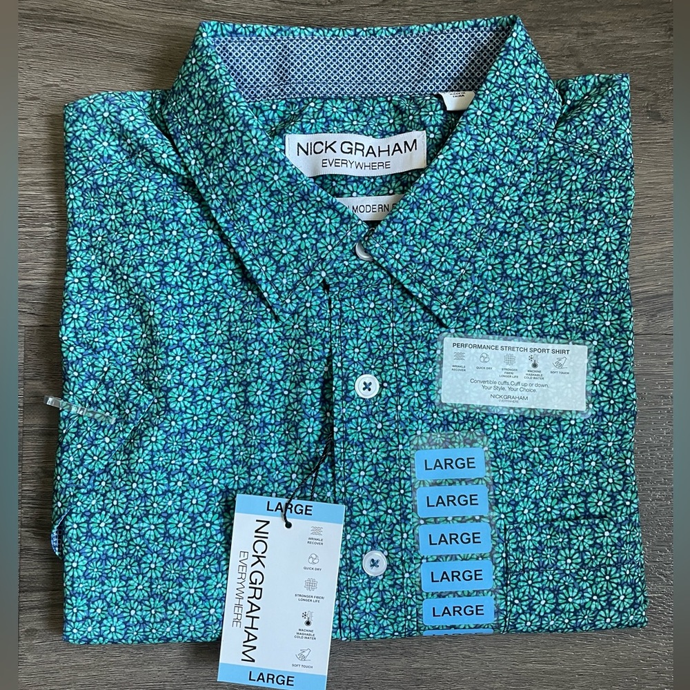 Men’s Floral “Everywhere” Button-Down